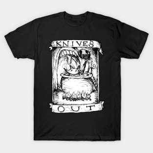 Knives Out Illustrated Lyrics T-Shirt